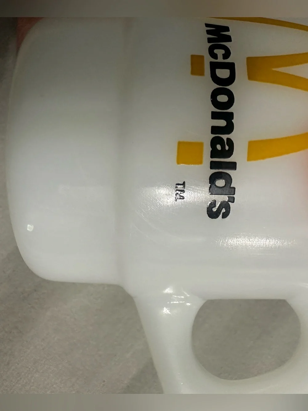 Vintage Fire King McDonald's Good Morning Milk Glass Mug⁠